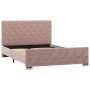 Estructura de cama de terciopelo rosa 120x200 cm de vidaXL, Camas y somieres - Ref: Foro24-286825, Precio: 302,78 €, Descuent...