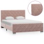 Estructura de cama de terciopelo rosa 120x200 cm de vidaXL, Camas y somieres - Ref: Foro24-286825, Precio: 302,78 €, Descuent...