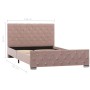 Estructura de cama de terciopelo rosa 120x200 cm de vidaXL, Camas y somieres - Ref: Foro24-286825, Precio: 302,78 €, Descuent...