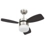 Ventilador de techo con luz con mando marrón oscuro 76 cm de vidaXL, Ventiladores de techo - Ref: Foro24-51493, Precio: 111,6...