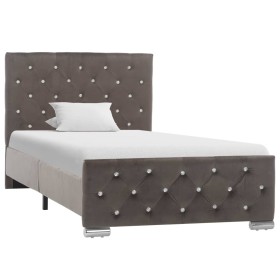 Gray velvet bed frame 90x200 cm by vidaXL, Beds and slatted bases - Ref: Foro24-286829, Price: 246,82 €, Discount: %