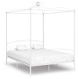 White metal canopy bed frame 160x200 cm by vidaXL, Beds and slatted bases - Ref: Foro24-284472, Price: 224,31 €, Discount: %