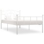 Estructura de cama de metal blanco 90x200 cm de vidaXL, Camas y somieres - Ref: Foro24-284516, Precio: 113,58 €, Descuento: %