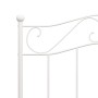 Estructura de cama de metal blanco 90x200 cm de vidaXL, Camas y somieres - Ref: Foro24-284516, Precio: 113,58 €, Descuento: %