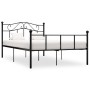 Black metal bed frame 140x200 cm by vidaXL, Beds and slatted bases - Ref: Foro24-284526, Price: 132,66 €, Discount: %