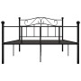 Black metal bed frame 140x200 cm by vidaXL, Beds and slatted bases - Ref: Foro24-284526, Price: 132,66 €, Discount: %