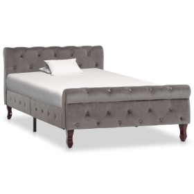 Gray velvet bed frame 100x200 cm by vidaXL, Beds and slatted bases - Ref: Foro24-288558, Price: 264,18 €, Discount: %