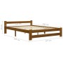 Estructura de cama madera maciza pino marrón miel 120x200 cm de vidaXL, Camas y somieres - Ref: Foro24-322007, Precio: 84,99 ...