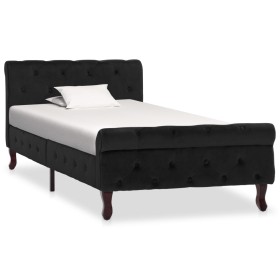 Estructura de cama de terciopelo negro 90x200 cm de vidaXL, Camas y somieres - Ref: Foro24-288550, Precio: 290,99 €, Descuent...