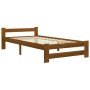 Estructura de cama madera maciza pino marrón miel 90x200 cm de vidaXL, Camas y somieres - Ref: Foro24-322005, Precio: 94,68 €...