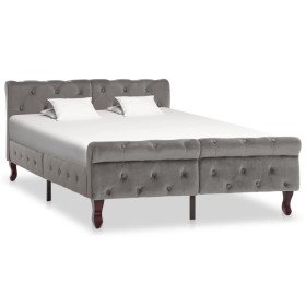 Gray velvet bed frame 120x200 cm by vidaXL, Beds and slatted bases - Ref: Foro24-288559, Price: 289,99 €, Discount: %