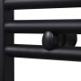 Radiador toallero de baño curvo negro 500 x 764 mm de vidaXL, Radiadores - Ref: Foro24-141913, Precio: 68,17 €, Descuento: %