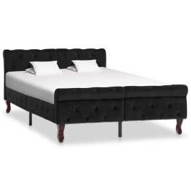 Black velvet bed frame 120x200 cm by vidaXL, Beds and slatted bases - Ref: Foro24-288552, Price: 309,99 €, Discount: %