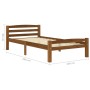 Estructura de cama madera maciza pino marrón miel 100x200 cm de vidaXL, Camas y somieres - Ref: Foro24-322076, Precio: 106,09...