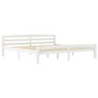 Estructura de cama de madera maciza de pino blanca 180x200 cm de vidaXL, Camas y somieres - Ref: Foro24-322073, Precio: 142,9...