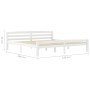 Estructura de cama de madera maciza de pino blanca 180x200 cm de vidaXL, Camas y somieres - Ref: Foro24-322073, Precio: 142,9...