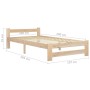 Estructura de cama de madera maciza de pino 100x200 cm de vidaXL, Camas y somieres - Ref: Foro24-321992, Precio: 79,81 €, Des...