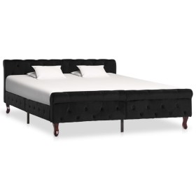 Black velvet bed frame 160x200 cm by vidaXL, Beds and slatted bases - Ref: Foro24-288554, Price: 351,99 €, Discount: %