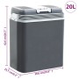 Portable 20-liter thermoelectric cooler 12 V 230 V E by vidaXL, Refrigerators - Ref: Foro24-51197, Price: 92,03 €, Discount: %