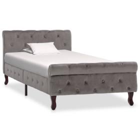 Gray velvet bed frame 90x200 cm by vidaXL, Beds and slatted bases - Ref: Foro24-288557, Price: 273,97 €, Discount: %