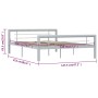 Estructura de cama de metal gris y blanco 120x200 cm de vidaXL, Camas y somieres - Ref: Foro24-284558, Precio: 104,16 €, Desc...