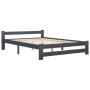 Dark gray solid pine wood bed frame 180x200 cm by vidaXL, Beds and slatted bases - Ref: Foro24-322024, Price: 159,99 €, Disco...