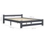 Dark gray solid pine wood bed frame 180x200 cm by vidaXL, Beds and slatted bases - Ref: Foro24-322024, Price: 159,99 €, Disco...