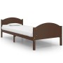 Estructura de cama madera maciza pino marrón oscuro 100x200 cm de vidaXL, Camas y somieres - Ref: Foro24-322042, Precio: 125,...