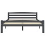 Dark gray pine solid wood bed frame 140x200 cm by vidaXL, Beds and slatted bases - Ref: Foro24-322092, Price: 153,97 €, Disco...