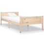 Solid pine wood bed frame 90x200 cm by vidaXL, Beds and slatted bases - Ref: Foro24-322096, Price: 93,75 €, Discount: %