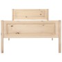 Solid pine wood bed frame 90x200 cm by vidaXL, Beds and slatted bases - Ref: Foro24-322096, Price: 93,75 €, Discount: %