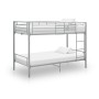 Cama litera de metal gris 90x200 cm de vidaXL, Camas y somieres - Ref: Foro24-287911, Precio: 224,73 €, Descuento: %