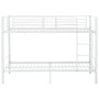 Cama litera de metal blanca 90x200 cm de vidaXL, Camas y somieres - Ref: Foro24-287909, Precio: 240,10 €, Descuento: %