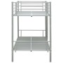 Gray metal bunk bed 90x200 cm by vidaXL, Beds and slatted bases - Ref: Foro24-287911, Price: 224,73 €, Discount: %