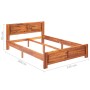 Estructura de cama de madera maciza de acacia 120x200 cm de vidaXL, Camas y somieres - Ref: Foro24-288317, Precio: 237,66 €, ...