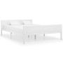 Solid white pine wood bed frame 140x200 cm by vidaXL, Beds and slatted bases - Ref: Foro24-322106, Price: 168,63 €, Discount: %