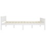 Estructura de cama de madera maciza de pino blanca 140x200 cm de vidaXL, Camas y somieres - Ref: Foro24-322106, Precio: 168,6...