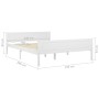 Solid white pine wood bed frame 140x200 cm by vidaXL, Beds and slatted bases - Ref: Foro24-322106, Price: 168,63 €, Discount: %