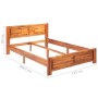 Estructura de cama de madera maciza de acacia 140x200 cm de vidaXL, Camas y somieres - Ref: Foro24-288318, Precio: 227,81 €, ...