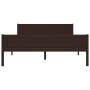 Dark brown solid pine wood bed frame 140x200 cm by vidaXL, Beds and slatted bases - Ref: Foro24-322120, Price: 162,99 €, Disc...