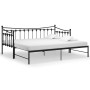 Estructura de sofá cama extraíble de metal negro 90x200 cm de vidaXL, Camas y somieres - Ref: Foro24-324758, Precio: 168,90 €...