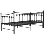 Estructura de sofá cama extraíble de metal negro 90x200 cm de vidaXL, Camas y somieres - Ref: Foro24-324758, Precio: 168,90 €...