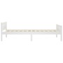 Solid white pine wood bed frame 100x200 cm by vidaXL, Beds and slatted bases - Ref: Foro24-322104, Price: 129,02 €, Discount: %