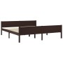 Estructura de cama madera maciza pino marrón oscuro 180x200 cm de vidaXL, Camas y somieres - Ref: Foro24-322122, Precio: 146,...