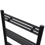 Black straight bathroom towel radiator 600 x 1160 mm by vidaXL, Radiators - Ref: Foro24-141908, Price: 109,94 €, Discount: %