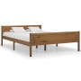 Honey brown pine solid wood bed frame 160x200 cm by vidaXL, Beds and slatted bases - Ref: Foro24-322114, Price: 139,23 €, Dis...