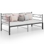 Black metal removable sofa bed frame 90x200 cm by vidaXL, Beds and slatted bases - Ref: Foro24-324770, Price: 162,78 €, Disco...