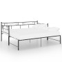 Black metal removable sofa bed frame 90x200 cm by vidaXL, Beds and slatted bases - Ref: Foro24-324770, Price: 162,78 €, Disco...