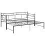 Black metal removable sofa bed frame 90x200 cm by vidaXL, Beds and slatted bases - Ref: Foro24-324770, Price: 162,78 €, Disco...