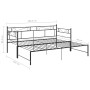 Black metal removable sofa bed frame 90x200 cm by vidaXL, Beds and slatted bases - Ref: Foro24-324770, Price: 162,78 €, Disco...